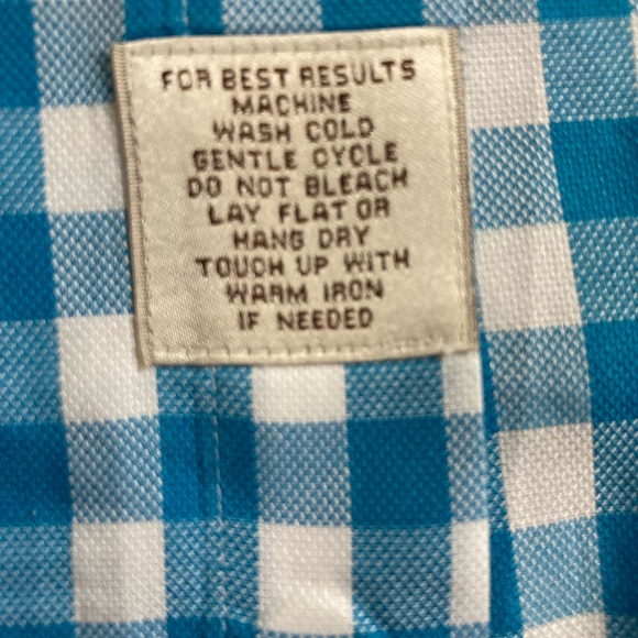 Peter Millar Shirt Mens XL Blue Check Plaid Long Sleeve Button Up - Picture 7 of 7